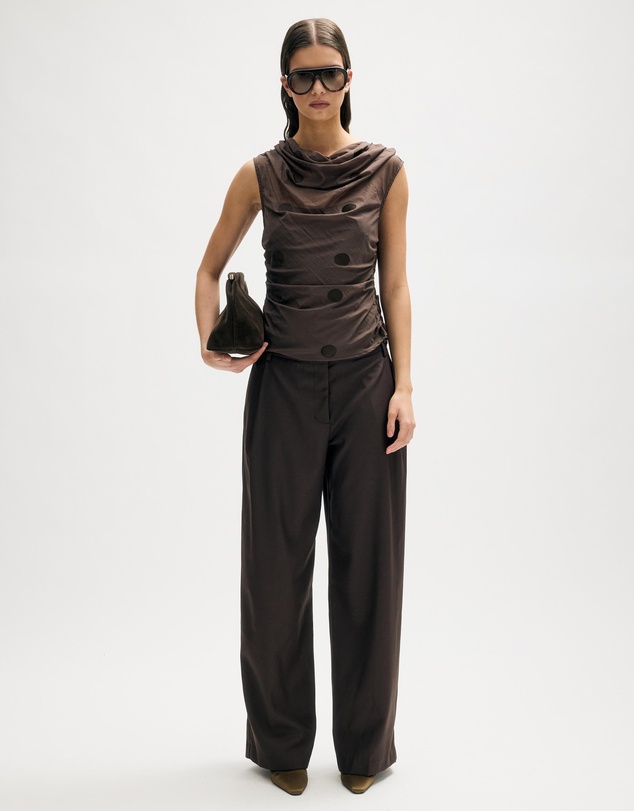 Minima Esenciales - Clove Spot Drape Top