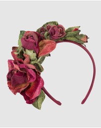 Max Alexander - Wine Vintage Flowers Fascinator Headband