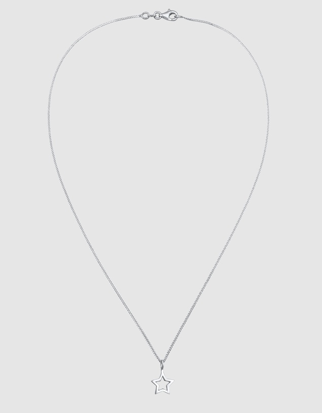 Elli Jewelry - Open Star Pendant Necklace in 925 Silver