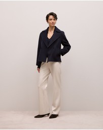 Trenery - Ponte Flared Pant in Stone