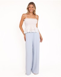 Petal & Pup - Gretal Smocked Eyelet Top - White
