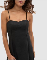 Seed Heritage - Linen Trim Insert Midi Dress