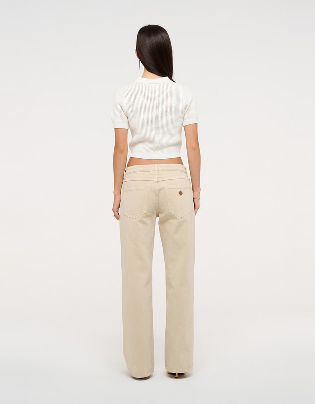 Abrand - Breeze Polo Knit Top