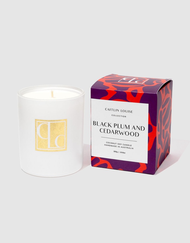 Caitlin Louise Collection - Black Plum and Cedarwood Candle