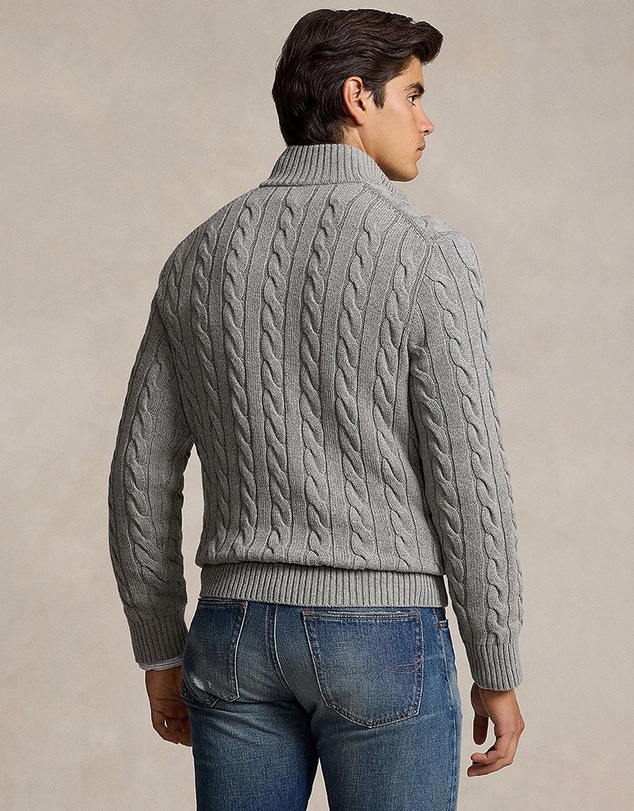 Polo Ralph Lauren - Cable-Knit Cotton Quarter-Zip Sweater