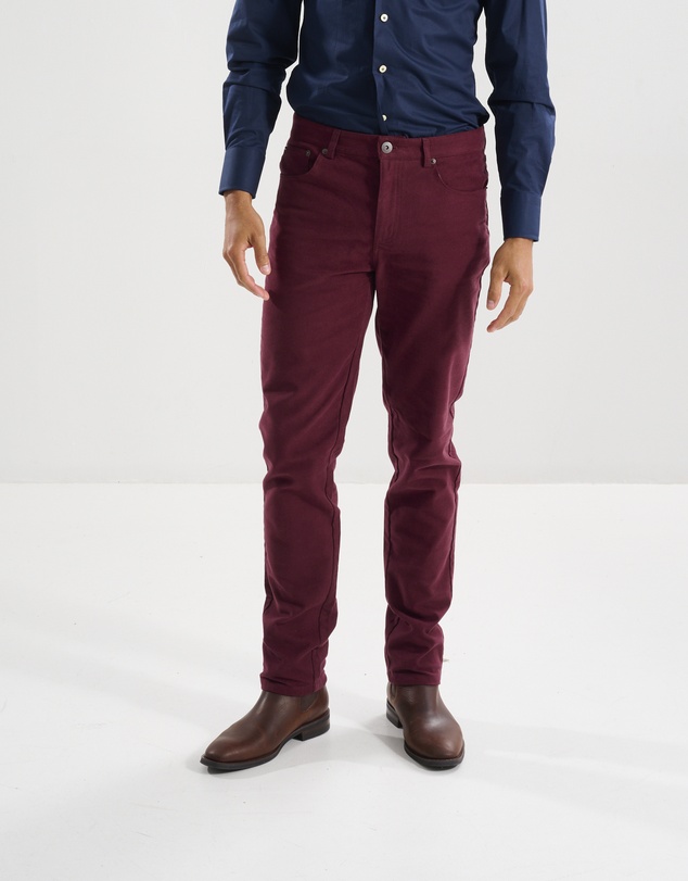 3 Wise Men - 3 Wise Men Ruxton Moleskin Trouser - Burgundy