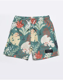 Vacancy Co - Abstract Leaf Swim Short - Youth