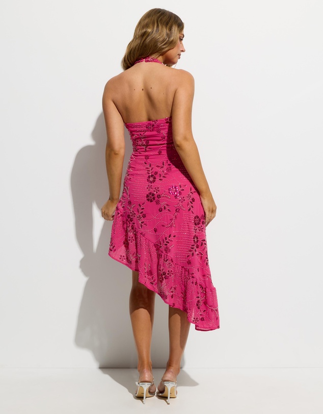 Dazie - Lulu Asymmetrical Embellished Mini Dress