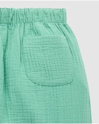 Purebaby - Slouchy Crinkle Cotton Pants -Kids-Babies