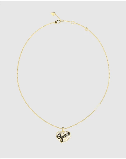 GUESS - Gold-Tone Vintage Guess Heart Necklace