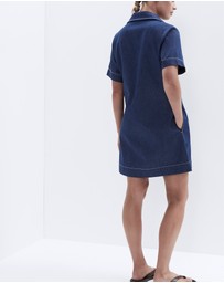 UNISON - Collared Denim Utility Dress