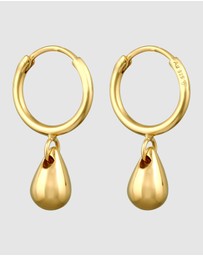Elli Jewelry - Earrings Hoops Drop 925 Sterling Silver Gold-Plated