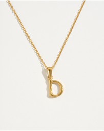 Reliquia - D Initial Gold Charm Necklace