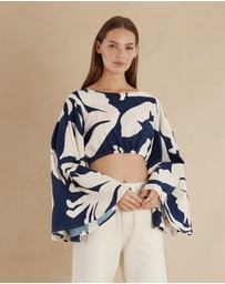 Amelius - Zaffira Linen Crop Top