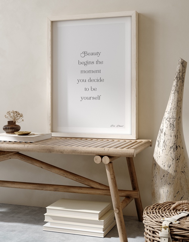 Olive et Oriel - Beauty Begins - Coco Chanel Art Print