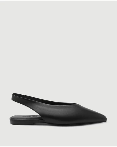 Assembly Label - Lila Leather Sling Back Flats