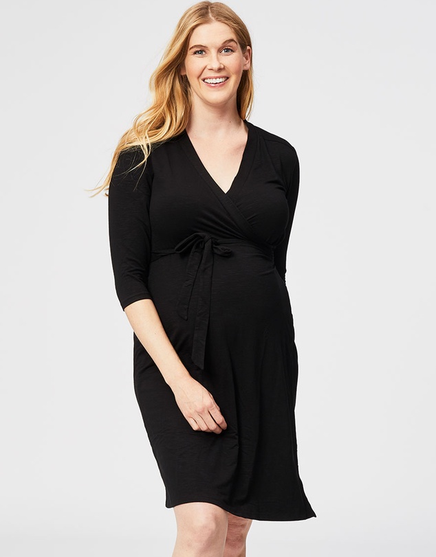 Cake Maternity - Custard Nursing Wrap Dress