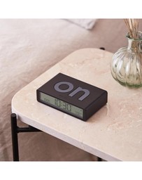 Lexon - Lexon Flip Classic Reversible Alarm Clock - Black