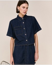 Staple the Label - Lea Crop Denim Shirt