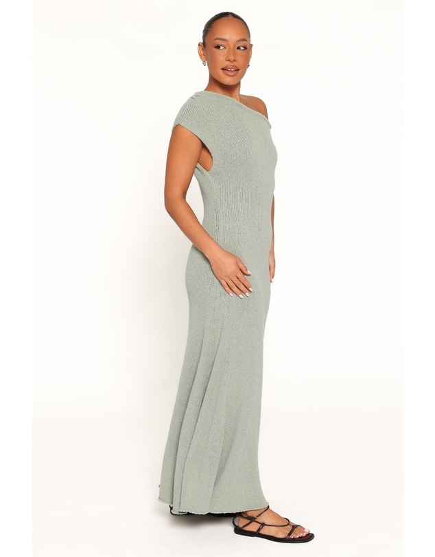 Petal & Pup - Linora Off Shoulder Maxi Dress - Sage Green