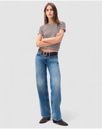 rag & bone - Luca Stripe Rib Baby Tee
