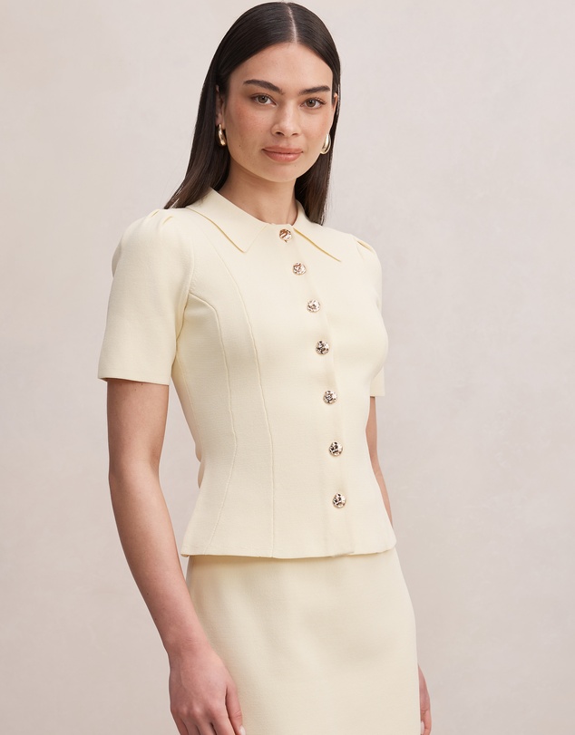 Forever New - Esther Button Knitted Top