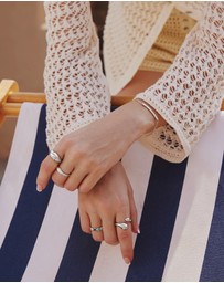 Ania Haie - Silver Sculptural Crossover Ring
