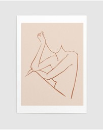 Olive et Oriel - Female Form II Terracotta Art Print