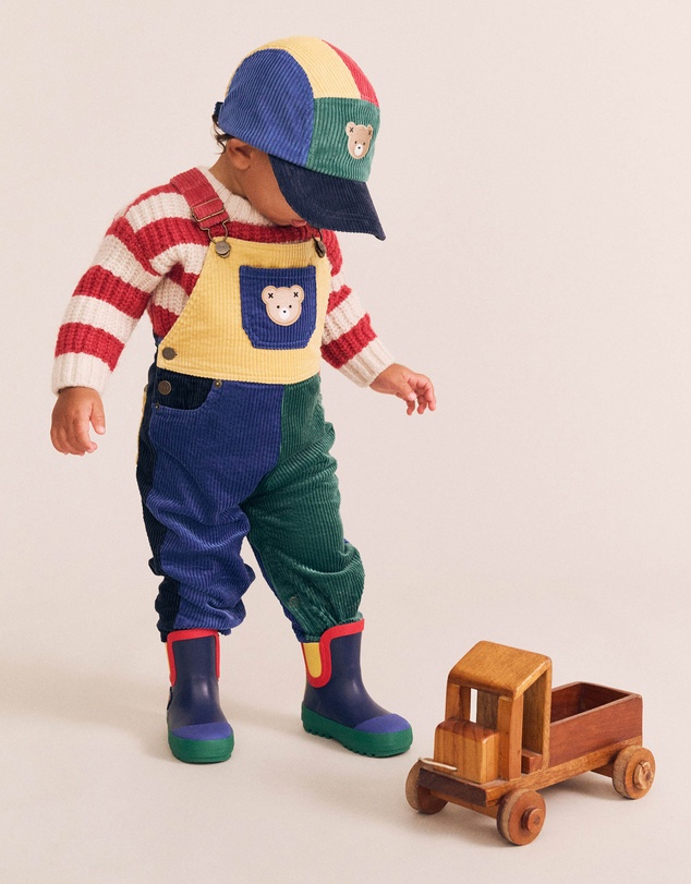 Huxbaby - Colour Block Cord Overalls - Babies-Kids