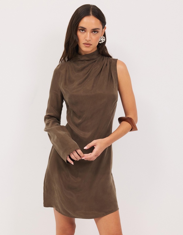Calli - Sadie Cupro Draped Mini Dress