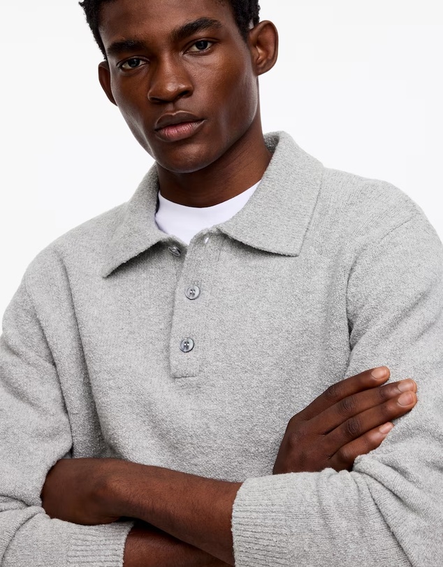 ARKET - Knitted Cotton Blend Polo Shirt
