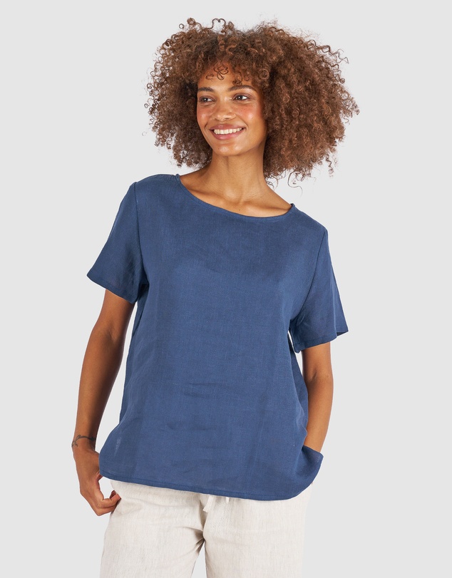 CAMIXA - Teena Linen T-shirt Top