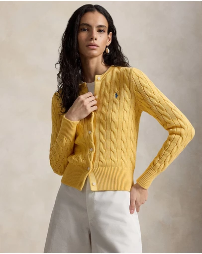Polo Ralph Lauren - Cable-Knit Cotton Crewneck Cardigan