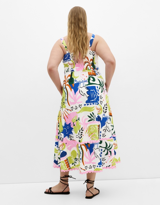 City Chic - Plus size Shani Print Maxi Dress - pink