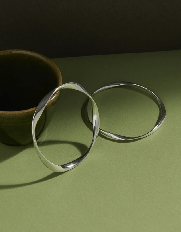 Najo - Large Garden of Eden Silver Bangle