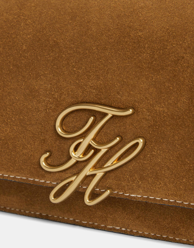 Tommy Hilfiger - Script Leather Crossover Suede Bag
