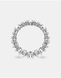 Swarovski - Matrix Vittore Ring, Pear Cut, White, Silver-Tone Finish