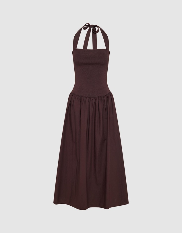 Shona Joy - Aliah Halter Tie Midi Dress