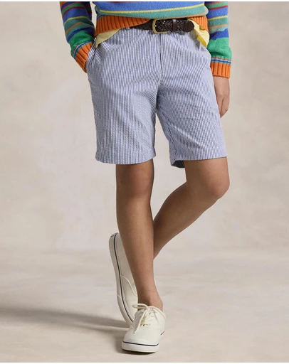 Polo Ralph Lauren - Stretch Cotton Seersucker Shorts - Teens