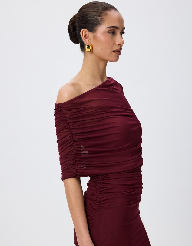 Tussah - Eleanor Mesh Off The Shoulder Maxi Dress