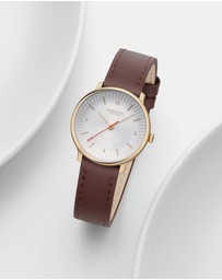 Mondaine - Mondaine Doppio Brown Leather 33mm Watch