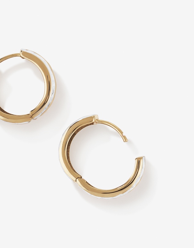 Michael Hill - 11mm Hoop Earrings in 10kt Yellow, White & Rose Gold