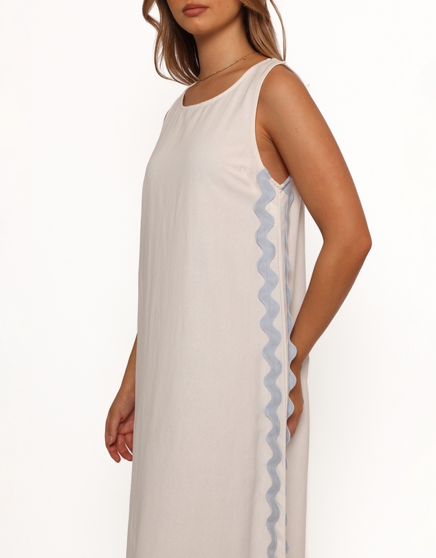 Petal & Pup - Lennie Midi Dress - Cream Blue