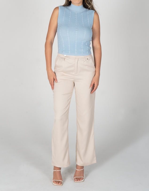 Lydan The Label - Cable Knit Turtleneck Top