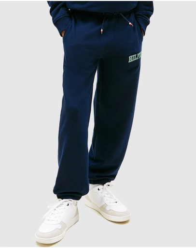 Tommy Hilfiger - Boys Logo Embroidery Terry Joggers - Teens