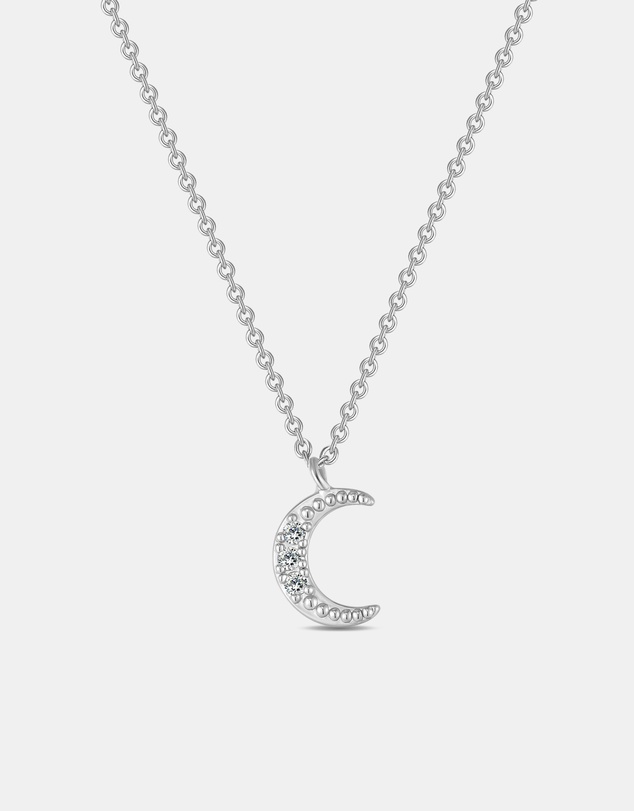Mestige - Moonlight Shimmer Necklace - Silver Plated