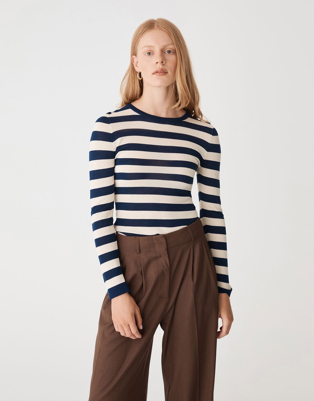 Forcast - Lana Stripe Knit Top