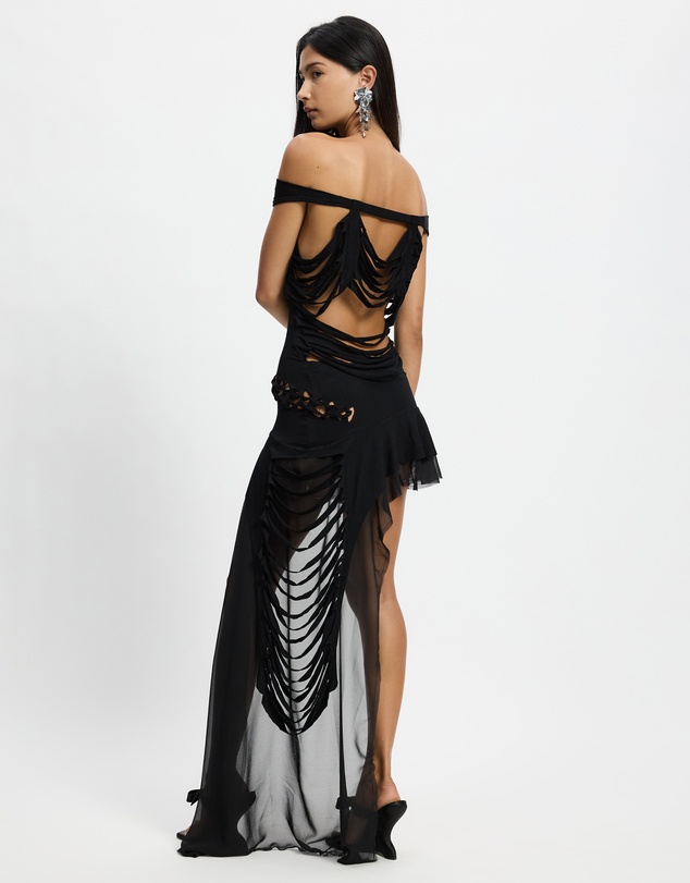 Jaded London - Macrame Slashed Layered Dress