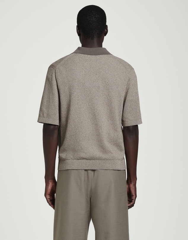 COS - Open-Knit Bouclé Polo Shirt