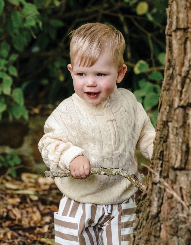 Kynd Baby - Knit Rib Jumper in Ivory